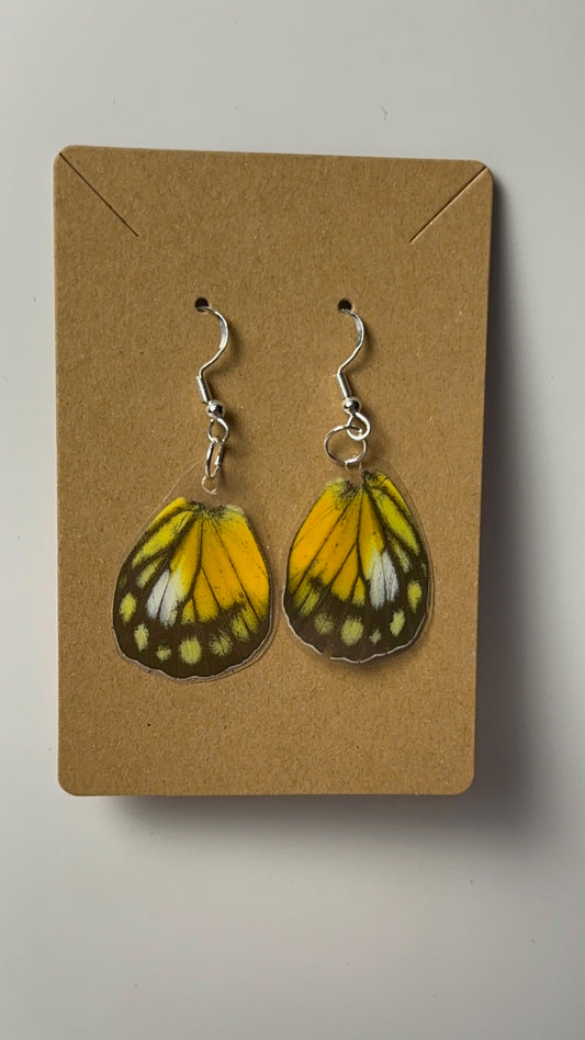 Yellow & Black Wing Earrings